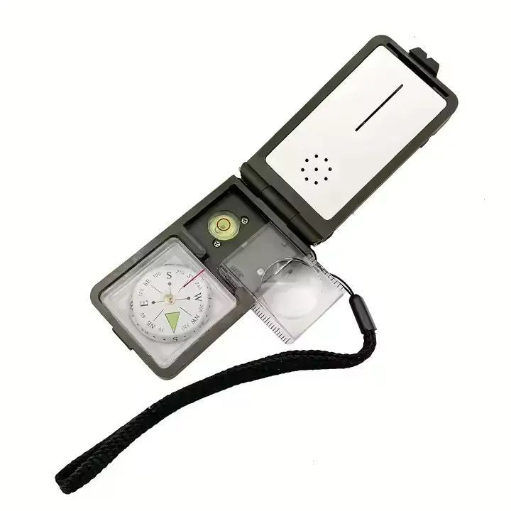 Manufacturers Provide Outdoor Plastic Multifunctional Compass Compass Needle Ten in One with Lamp Magnifying Glass