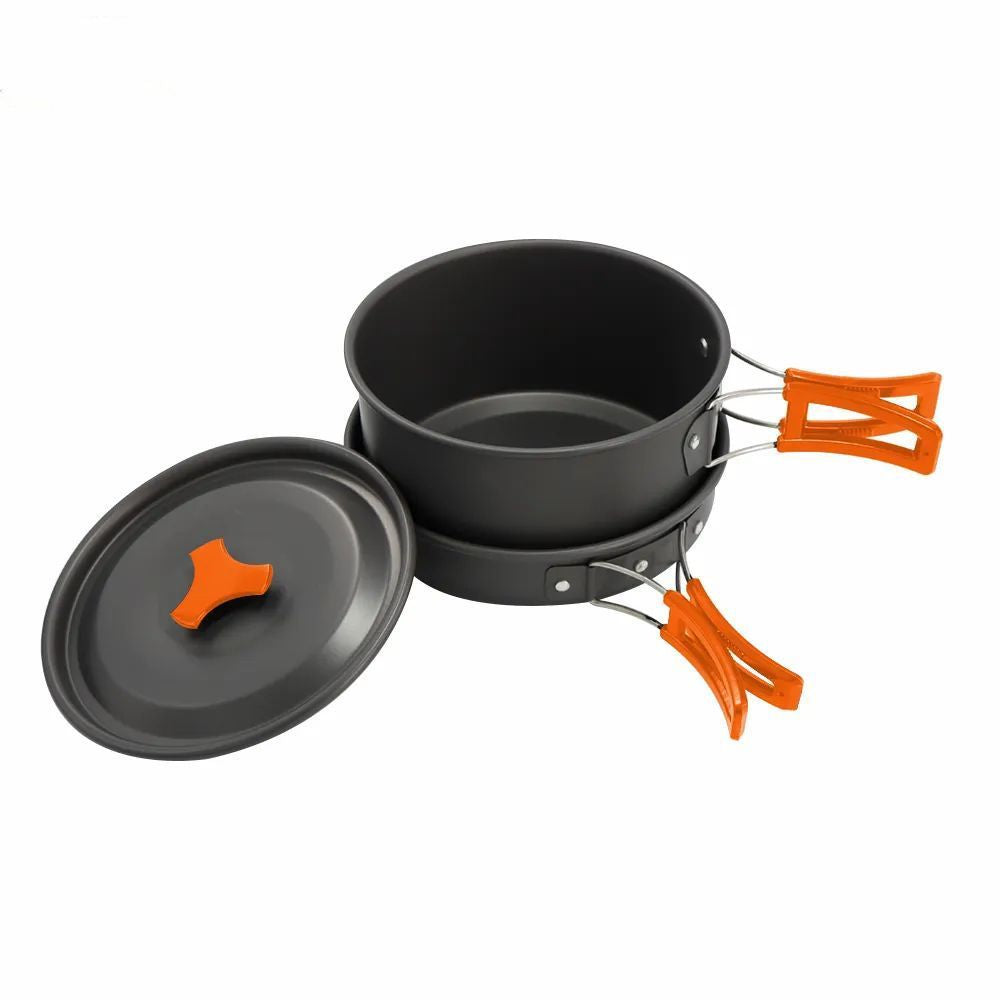 Camping Outdoor Supplies Hot Sale Camping Pot Teapot Set 2-3 People Picnic Barbecue Pot Cooker Equipment